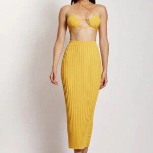 Meshki Yellow Ribbed Set